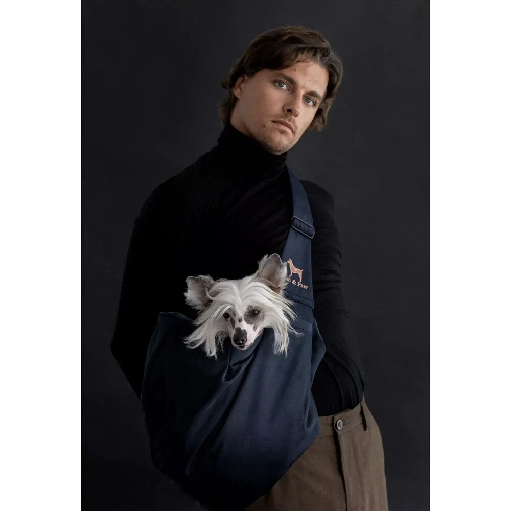 Noah & Paw Dog Sling Tote Carrier Adjustable Strap Polyester Foam Small Dogs S/M